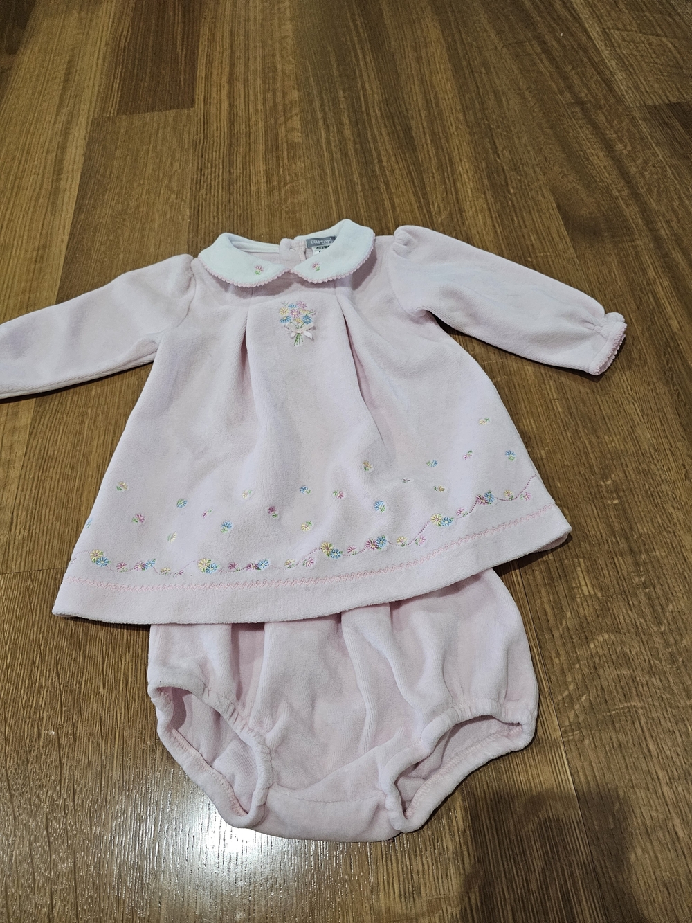Carter's Light Pink Embroidered Baby Matching Set